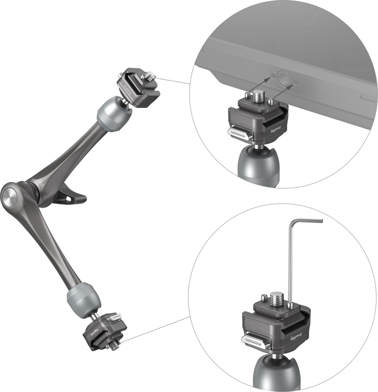 800q-04_128322 SmallRig 4489 HawkLock H21 Quick Release Rosette Magic Arm (11")