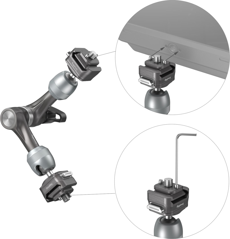 800q-04_128323 SmallRig 4490 HawkLock H21 Quick Release Rosette Magic Arm (7")