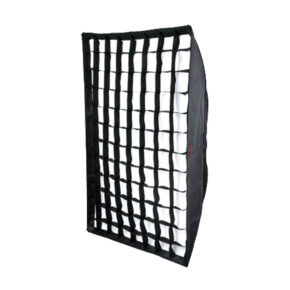 1600421392_255 The Godox DP600III Duo Kit studio light is a rectangular black softbox light converter with front grille, designed for photographic applications for diffusing and directing light.