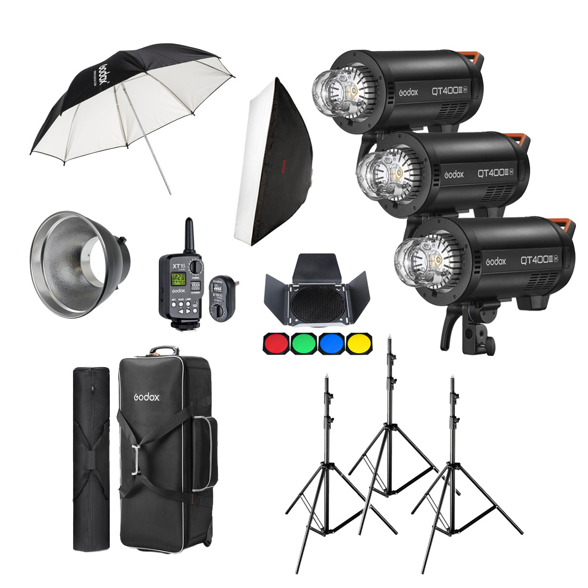 Godox QT400IIIM D Trio Studio Kit -studiosalama