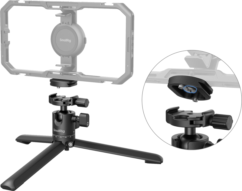 800q-02_128641 SmallRig 4630 Metal Tabletop Tripod with Arca-Swiss Quick Release Plate and Panoramic Ball Head
