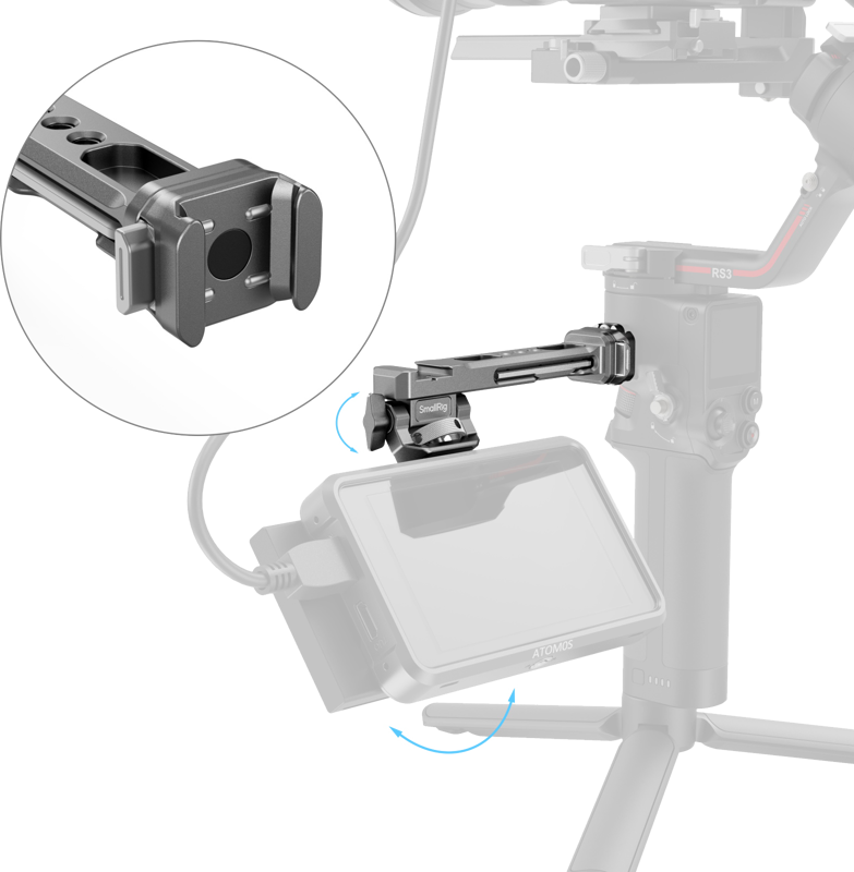 800q-04_128746 SmallRig 4637 HawkLock H21 Monitor Support for DJI Stabilizers