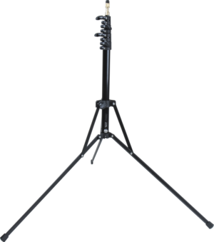 KUPO 021R Two-In-One Multi Stand is a black, tripod photographic light stand with folding legs and adjustable height, shown fully extended on a white background.