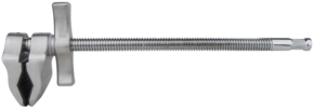 The Kupo KCP-607 9" Super Viser Clamp End Jaw features a threaded rod, pivoting handle and fixed jaw to hold objects securely while you work.