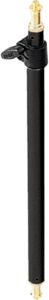 KUPO 013-A Pole For Folding Mini Stand -telineessä on musta ja kultainen muotoilu, jossa on vipu, joka on ihanteellinen kiinnitettäväksi turvallisesti polkupyörän renkaan venttiileihin.