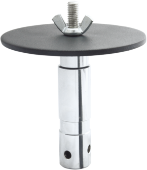 800q-01_122719 The Kupo KS-040 features a 28 mm pin with M10 thread and a plate that combines sturdy metal construction, a chrome finish and an easily adjustable design for versatile installation.