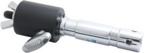Kupo KS-082 Ball Race M12 Stud is a metallic plumbing tool with black rubber handle, wing nut and chrome-plated extension piece designed for tightening or loosening plumbing fittings.