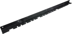 The Kupo KS-118B tripod bracket (black) is a long metal bracket with evenly spaced rectangular holes on one edge and round holes on the other, designed for mounting or support applications.