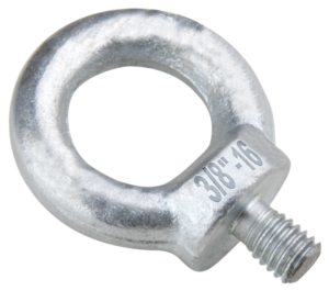 800q-01_122772 Kupo KS-155 Silmukkapultti 3/8"-16 x 14mm on metallipultti, jossa on kierteitetty akseli ja pyöreä silmukka, ihanteellinen esineiden nostamiseen tai kiinnittämiseen.