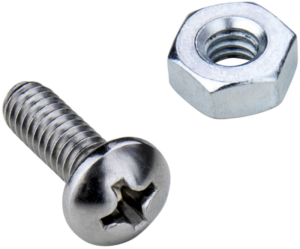 800q-01_122794 The clutch KS-175 1/4"-20 screw and nut set of 5 is placed side by side on a white background.