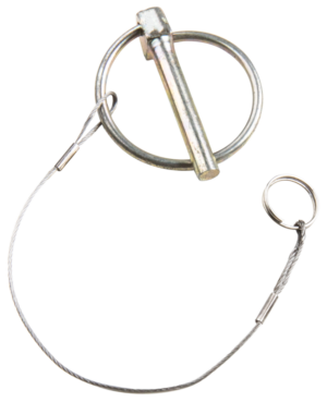 800q-01_122872 Kupo KS-279 Linchpin (set of 5) includes metal quick-release pins with circular rings, each connected to a smaller ring terminating in a steel cable, ideal for quick attachment or removal of components.