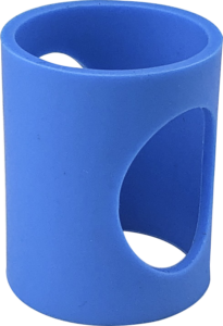 KUPO KS-405 Silicon Sleeve for Super Knuckle Arm (5 kpl:n sarja) on sininen sylinterimäinen muotoilu, jossa on suuret soikeat aukot mukavaa ja ergonomista otetta varten.
