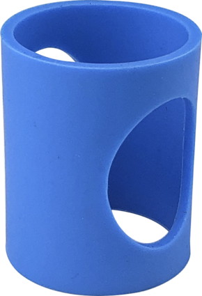 800q-01_122925 KUPO KS-405 Silicone Sleeve for Super Knuckle Arm (set of 5) is a blue cylindrical design with large oval openings for a comfortable and ergonomic grip.