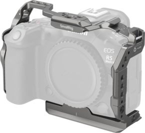 800q-01_128927 The SmallRig 4977 HawkLock quick release cage for the Canon EOS R5 Mark II increases camera protection and mounting options while keeping all buttons and controls accessible.