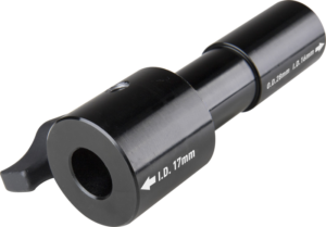 800q-02_121299 Kupo KS-202B Double End TVMP Spigot With 17mm Receiver (Black)