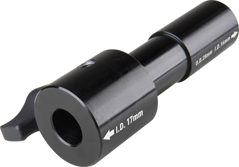 800q-02_121299 Kupo KS-202B Double End TVMP Spigot With 17mm Receiver (Black)