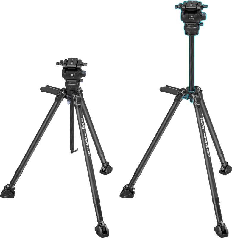 800q-02_128131 SmallRig 4259 x Potato Jet Tribex Hydraulic Carbon Fiber Tripod Kit