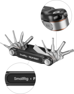 800q-02_129122 SmallRig 4375 x FILM RIOT 10-in-1 Folding Wrench Set with Multiple Angle Positioning (Red)