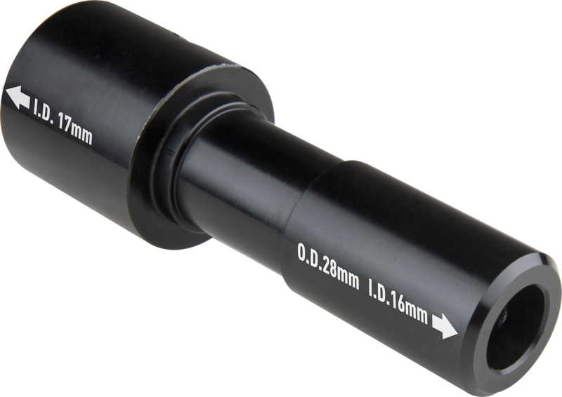 800q-03_121299 Kupo KS-202B Double End TVMP Spigot With 17mm Receiver (Black)