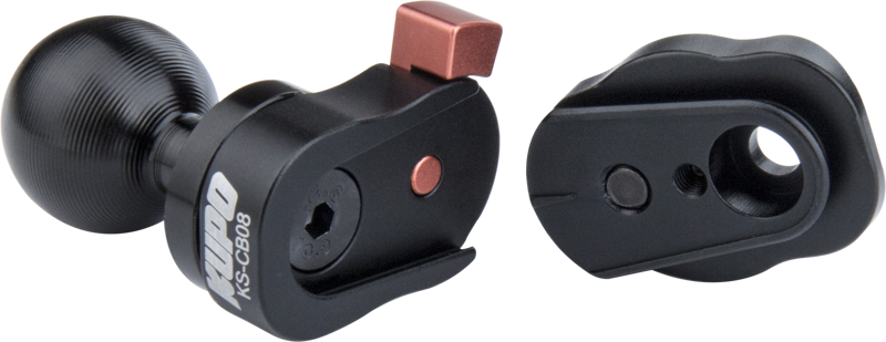 800q-03_122926 KUPO KS-409 Dia. 26mm Ball with 1/4"-20 Female Thread Quick Release Bracket