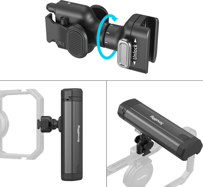 800q-03_128996 SmallRig 4842 Rotatable Bilateral Quick Release Side Handle