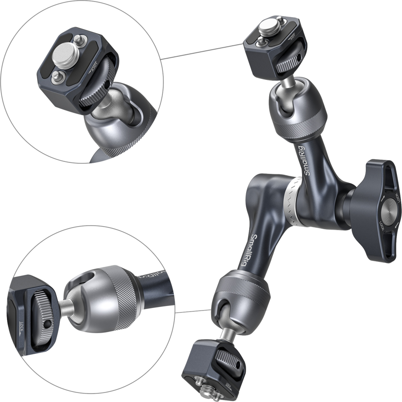 800q-03_129135 SmallRig 4899 Rosette Magic Arm (7") with ARRI Locating Screw