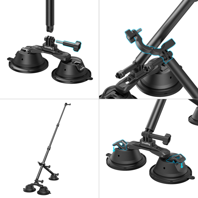 800q-04_128935 SmallRig 4380 Camera Suction Cup Car Mount Kit for Panoramic Shooting