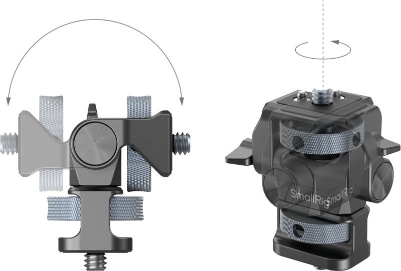 800q-05_129084 SmallRig 4886 Swivel and Tilt Adjustable Monitor Support with 1/4"-20 Screws