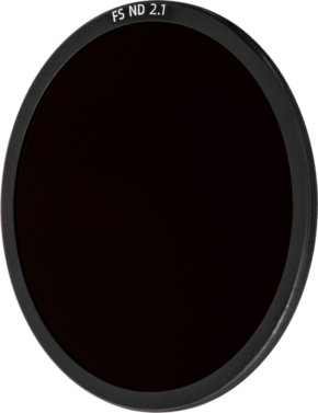 800q-01_128199 NiSi Cine Filter FS ND 2.1 (7 Stop) grey filter for Athena PL-Mount lenses is a round, dark filter with a light grey background and "FS ND 2.1" marked on the edge.