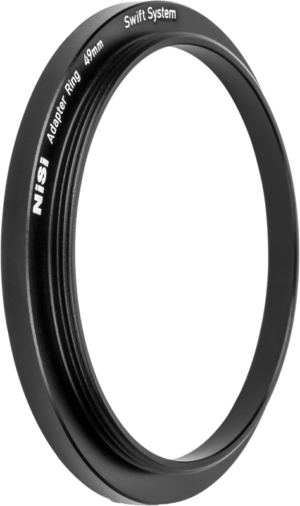 800q-01_128517 NiSi filter Swift System Adapter Ring 49mm adapter ring for camera lenses is shown with a plain white background.
