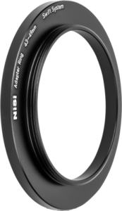 800q-01_128520 NiSi Filter Swift System Adapter Ring 43-49mm -soviterengas on musta, ja se on esitetty valkoista taustaa vasten.