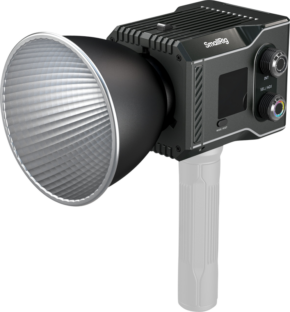 800q-01_129287 SmallRig 4808 RC 60C RGB LED Video Light Lite Edition (LED-valo) on käsikäyttöinen LED-valo, jossa on suuri heijastin, digitaalinen näyttö, säätönuppi ja SmallRig-brändi, ihanteellinen valokuvaukseen ja videokuvaukseen.