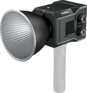 800q-01_129287 SmallRig 4808 RC 60C RGB LED Video Light Lite Edition (LED-valo) on käsikäyttöinen LED-valo, jossa on suuri heijastin, digitaalinen näyttö, säätönuppi ja SmallRig-brändi, ihanteellinen valokuvaukseen ja videokuvaukseen.