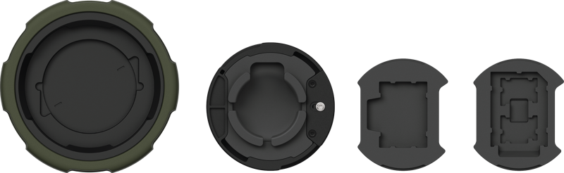 800q-03_129687 PolarPro Defender Pro Lens Cap Medium (70-80mm) - Forest