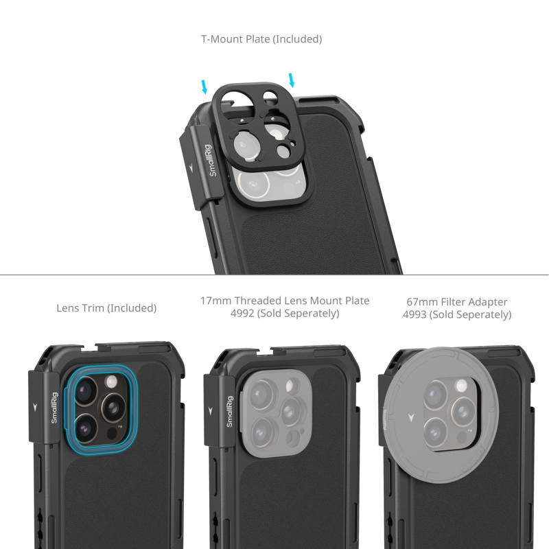 800q-03_129787 SmallRig 5007 Mobile Dual Handheld Kit for iPhone 16 Pro