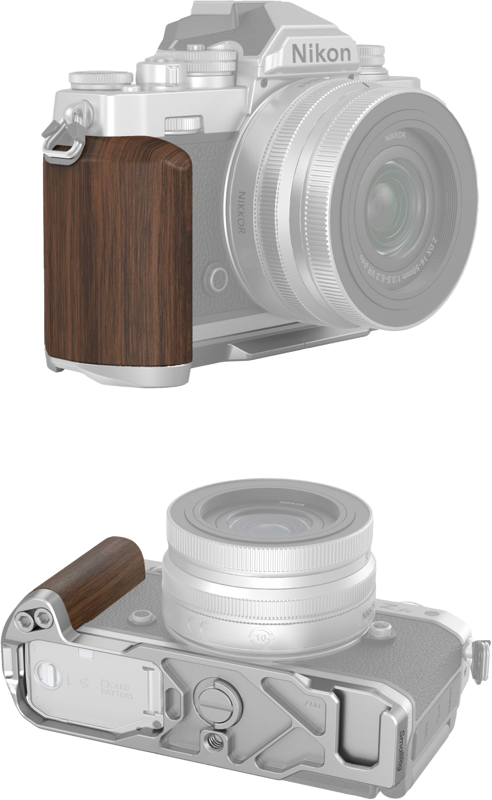 800q-03_129956 SmallRig 4803 Wooden L-Shape Grip for Nikon Z fc Silver