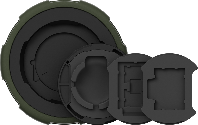 800q-04_129690 PolarPro Defender Pro Lens Cap Large (81-90mm) - Forest