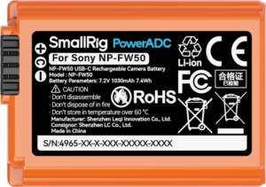 800q-04_129794 SmallRig 4965 USB-C Rechargeable Camera Battery NP-FW50