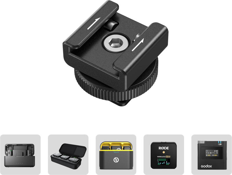 800q-04_129805 SmallRig 4822 Wireless Microphone Support with Cold Shoe Mount