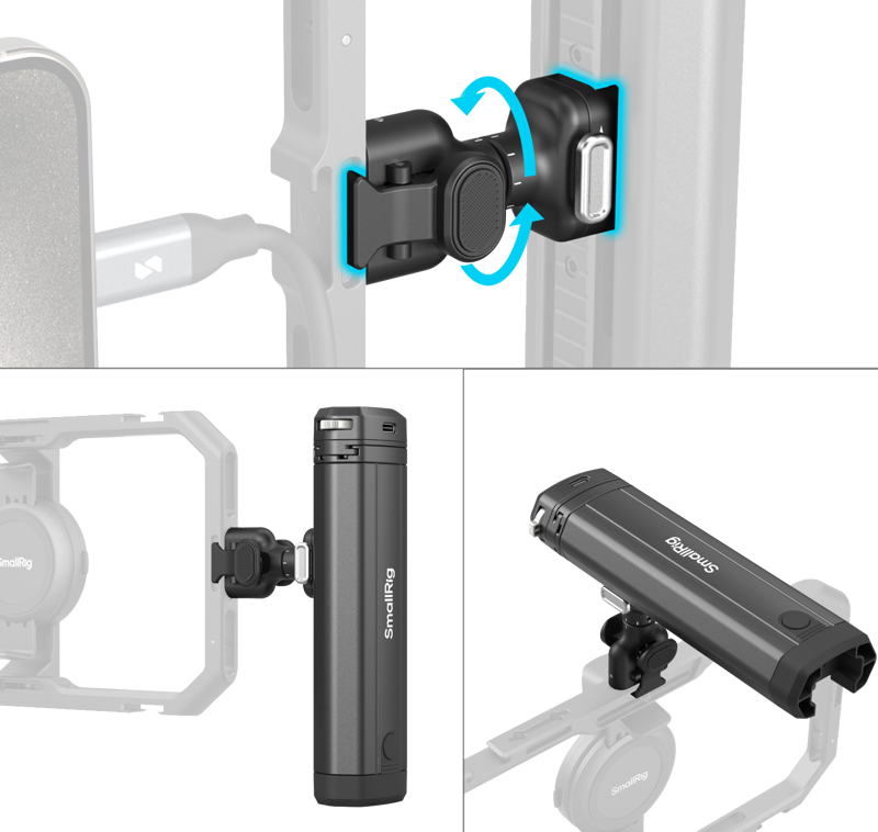 800q-05_129285 SmallRig 4841 Rotatable Bilateral Quick Release Side Handle with Wireless Control/M.2 SSD Enclosure