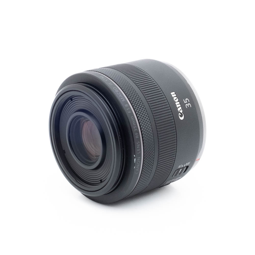 Canon RF 35mm f18 Macro IS STM-2-2 Canon RF 35mm f/1.8 Macro IS STM (Kunto K5, takuu 6kk) – Käytetty