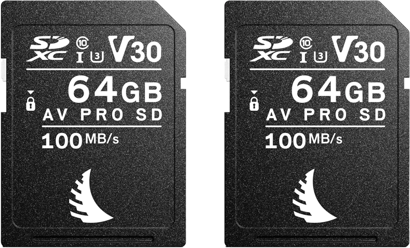 ANGELBIRD SD Match Pack for Fujifilm AV Pro V30 64 GB | 2 Pack