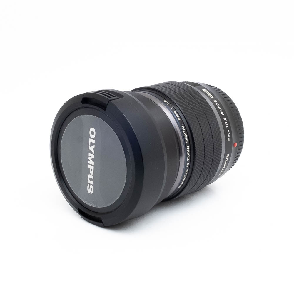 Olympus 8mm f18 PRO-3 Olympus M.Zuiko Digital ED 8mm f/1.8 Pro Fisheye (Kunto K5) - Käytetty