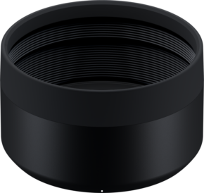 800q-01_117881 A close-up of the Tamron Lens Hood for 150-500mm Di III Sony FE Mount shows its black, matte-finish circular design with a ribbed interior that minimizes lens reflections.