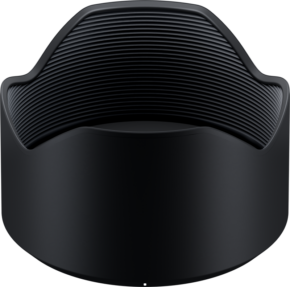800q-01_126939 Tamron Lens Hood for 70–180mm f/2.8 Di III VC VXD (A065S) is a black, petal-shaped accessory with a ribbed interior, designed to block stray light and reduce glare in your photographs.