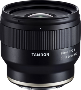 Tamron 20mm f/2.8 Di III OSD M1:2 -objektiivi, Sony FE