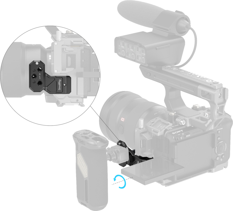 800q-02_130458 SmallRig 4458 Side Handle Extension Adapter Part with NATO Clamp