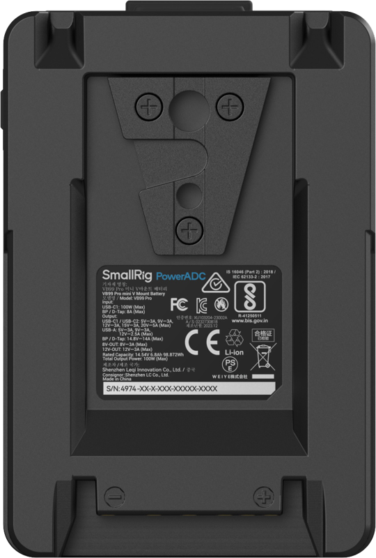 800q-03_130578 SmallRig 4974 V-Mount Battery VB99 Pro Mini (Green)