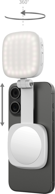 800q-05_130252 SmallRig 4933 Vibe P48 Detachable Mobile Phone LED Video Light (White)