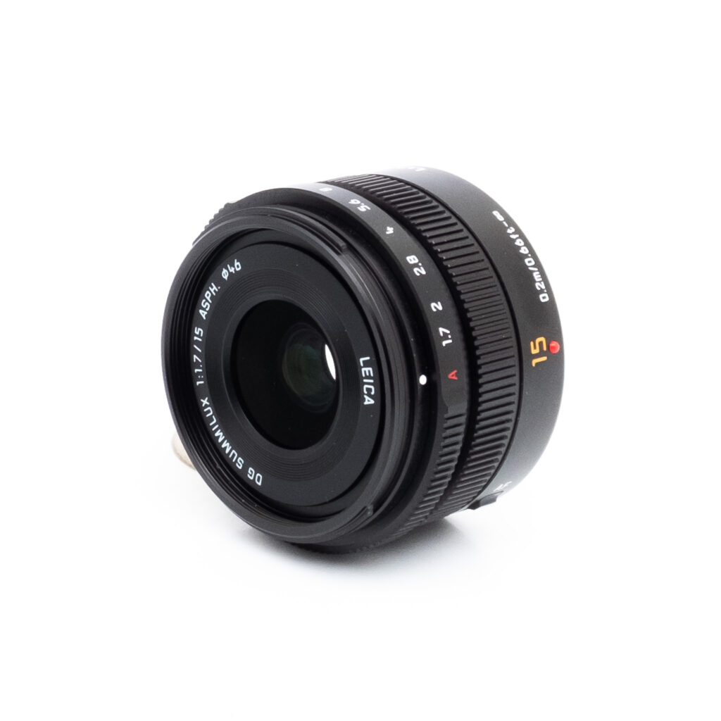 Lumix 15mm f17-2 Panasonic Leica DG Summilux 15mm f/1.7 (sis. ALV 25,5%, Kunto K5) - Käytetty